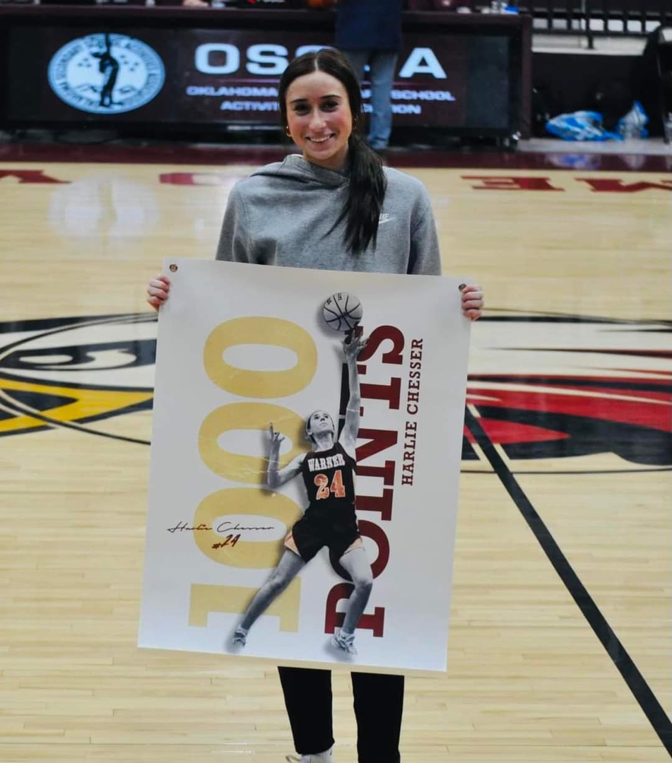 Warner Public Schools Two Lady Eagles GET OVER 1,000 POINTS!!!