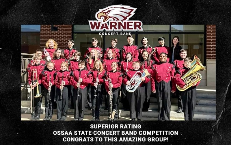 Warner Public Schools Concert band earns superior rating